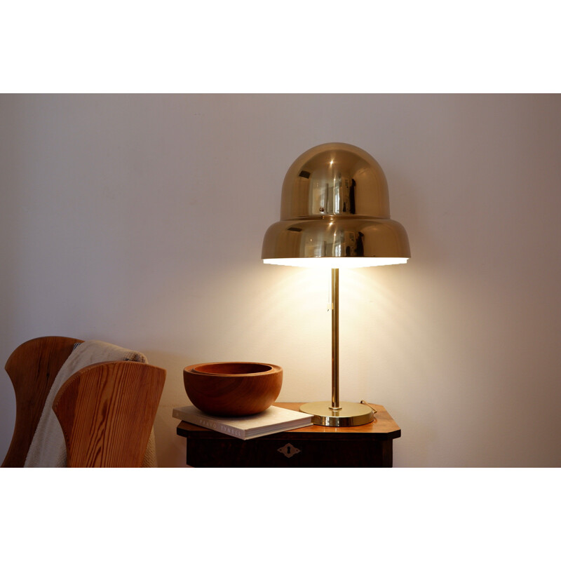 Mid century table lamp in solid brass by Eje Ahlgren for Bergboms, 1950