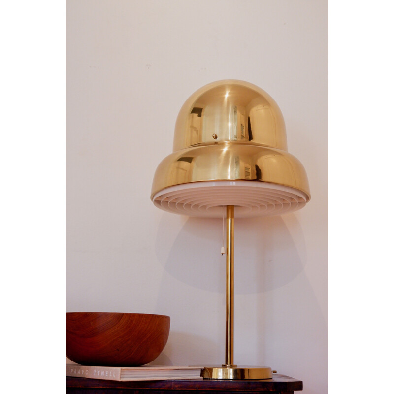 Mid century table lamp in solid brass by Eje Ahlgren for Bergboms, 1950