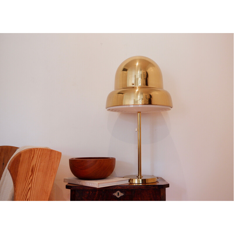 Mid century table lamp in solid brass by Eje Ahlgren for Bergboms, 1950