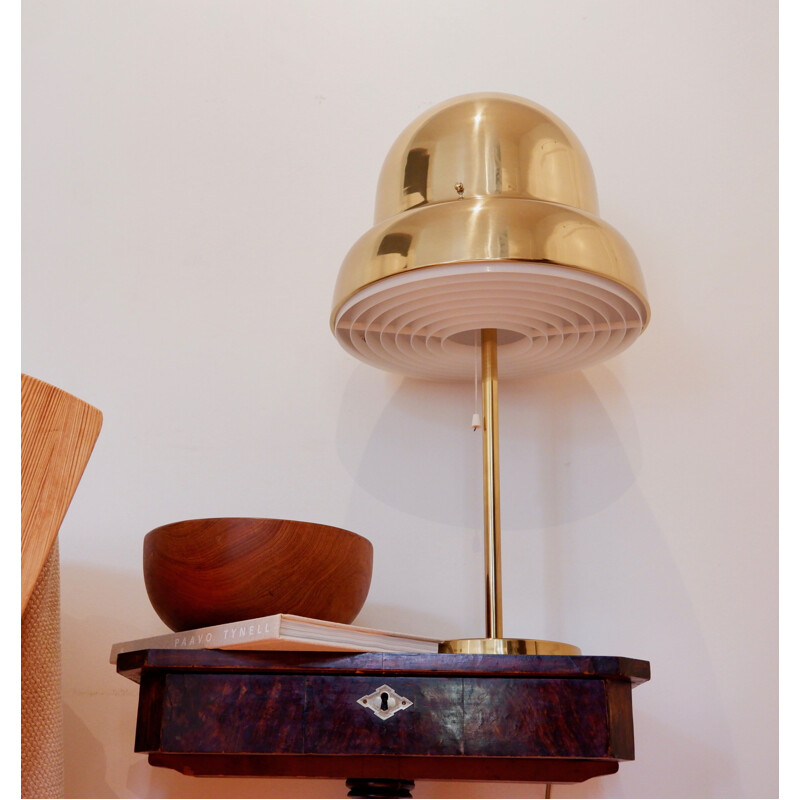 Lámpara de mesa vintage de latón macizo de Eje Ahlgren para Bergboms, 1950