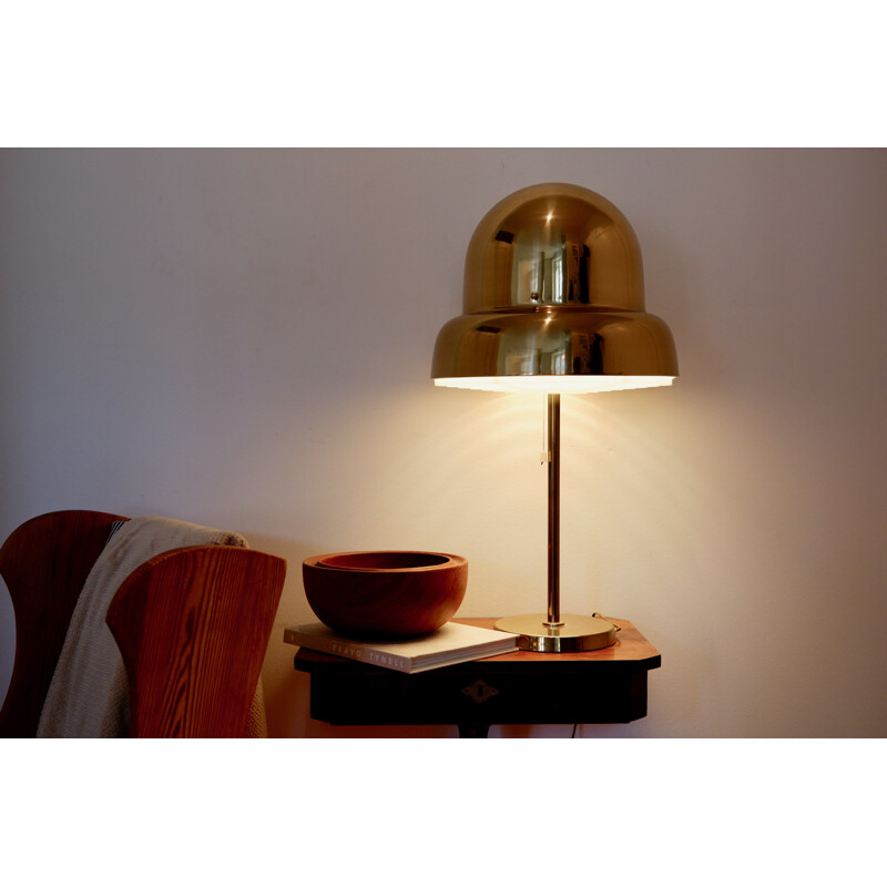 Mid century table lamp in solid brass by Eje Ahlgren for Bergboms, 1950