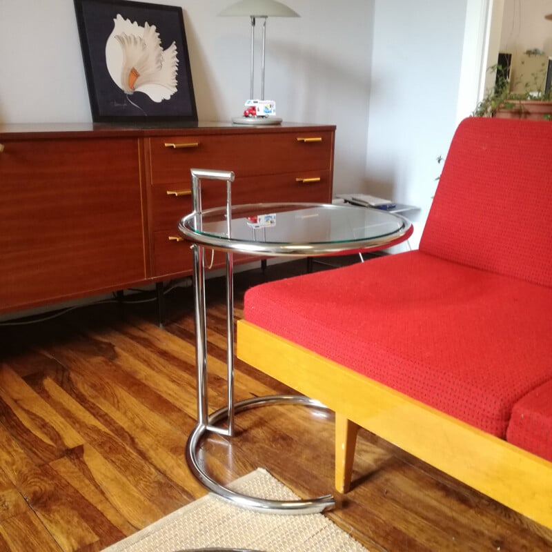 Vintage pedestal table by Eileen Gray, 1970