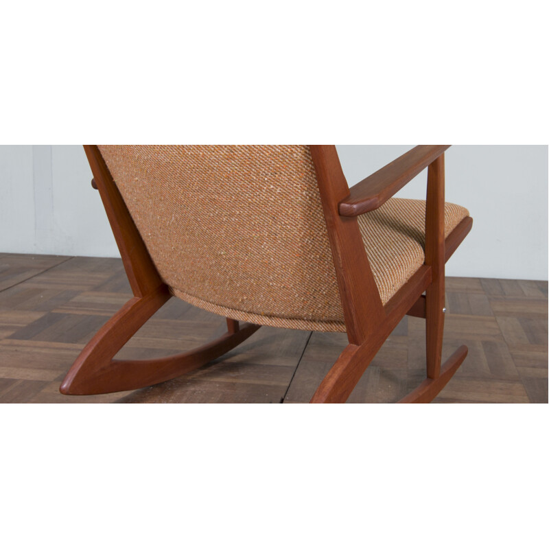 Tønder "Boomerang" rocking chair in teak, Sorensen Georg JENSEN - 1950s