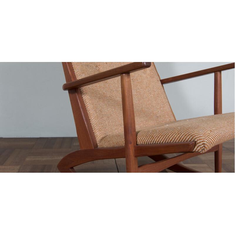 Tønder "Boomerang" rocking chair in teak, Sorensen Georg JENSEN - 1950s