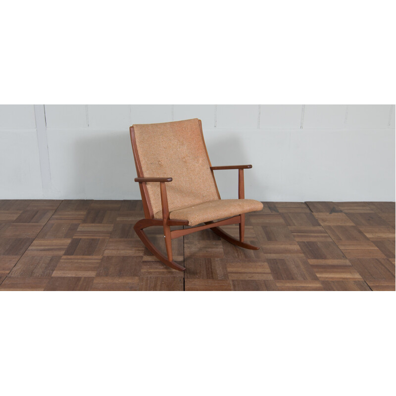 Tønder "Boomerang" rocking chair in teak, Sorensen Georg JENSEN - 1950s