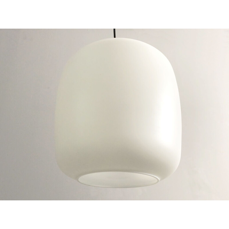 Scandinavische vintage hanglamp met opalen kap, 1970