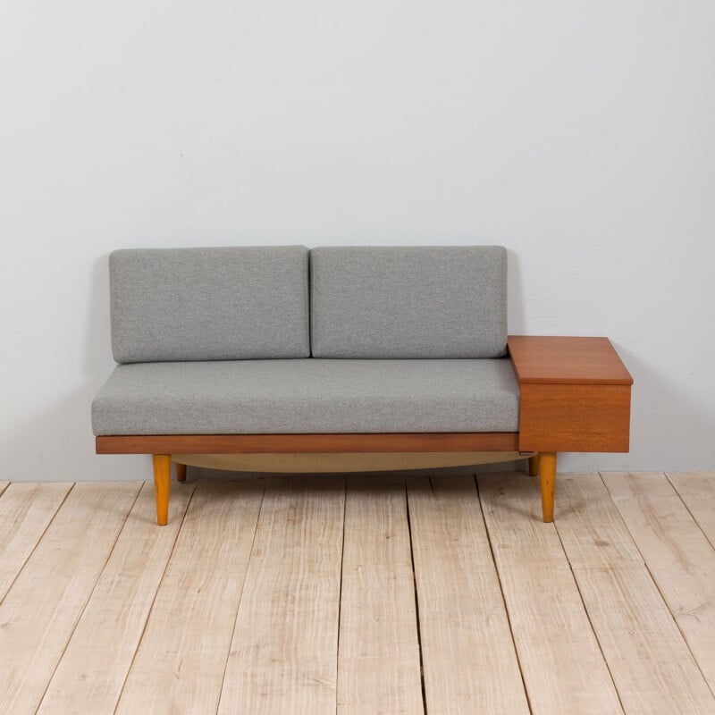 Teak vintage daybed Svanette with side table by Ingmar Relling for Swane Ekornes, 1960s