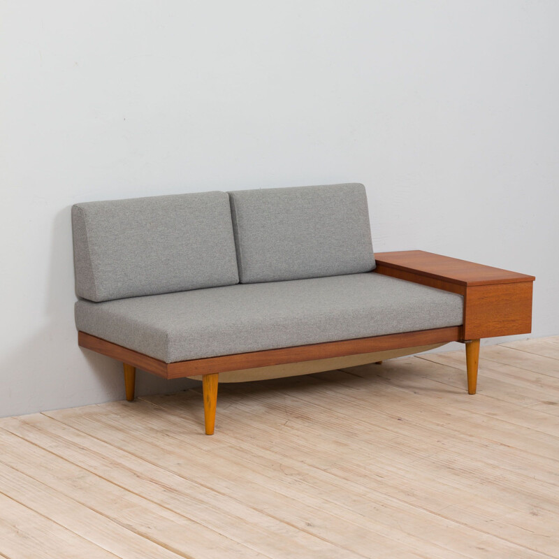 Teak vintage daybed Svanette with side table by Ingmar Relling for Swane Ekornes, 1960s