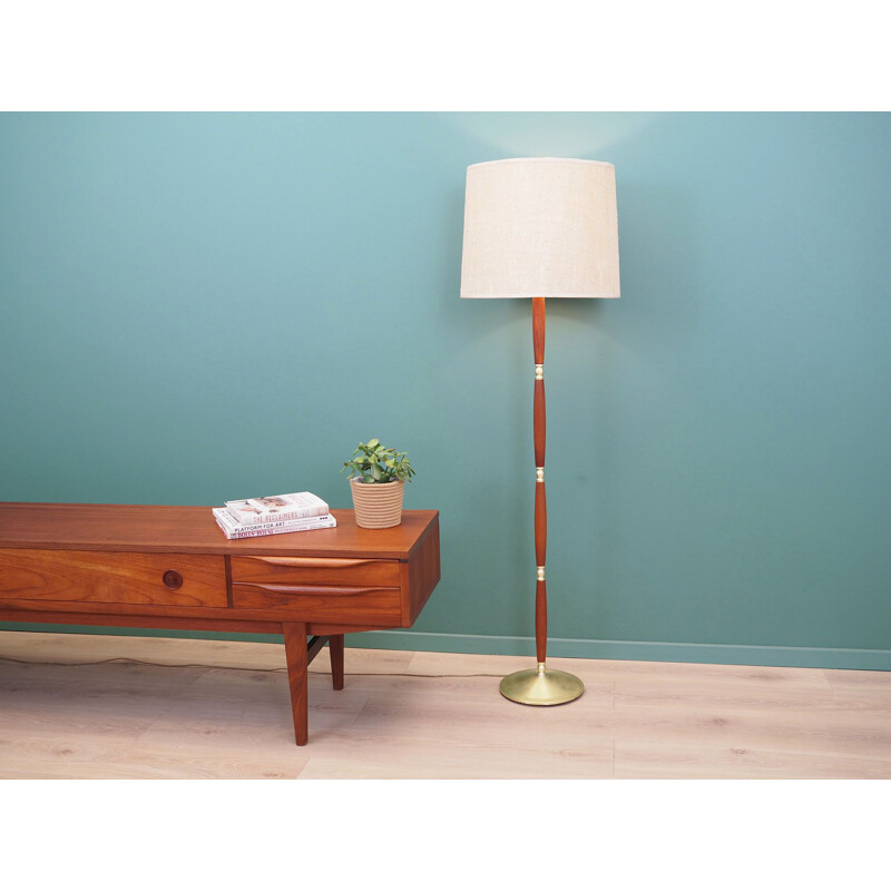 Mid century teak floor lamp, Denmark 1960s