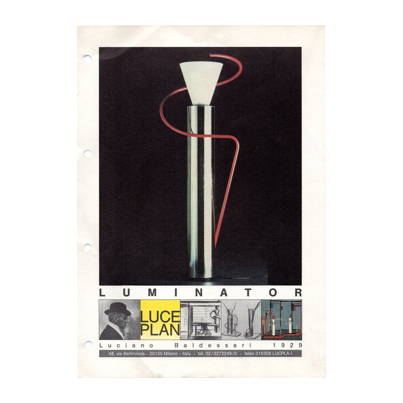 Vintage floor lamp "Luminator" by Luciano Baldessari, Italy 1974