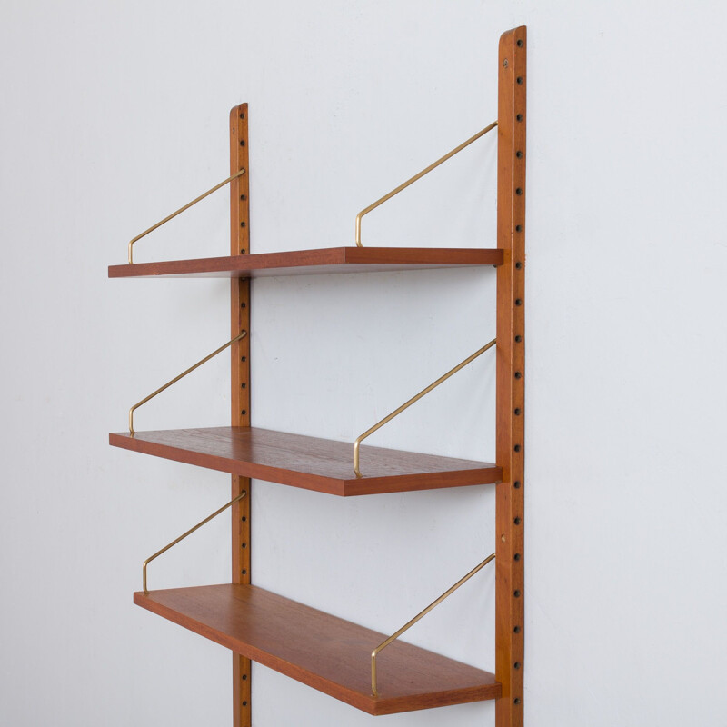 Vintage teak wall unit by Poul Cadovius, Denmark 1960s