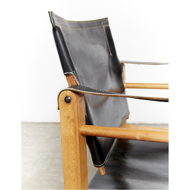 Mid-century safari armchair by Aage Bruun & Søn