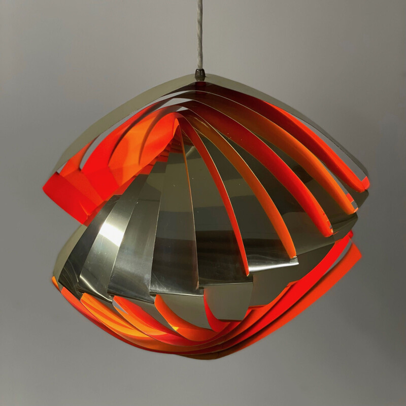 Vintage Deense hanglamp Konkylie van Louis Weisdorf voor Lyfa, 1960