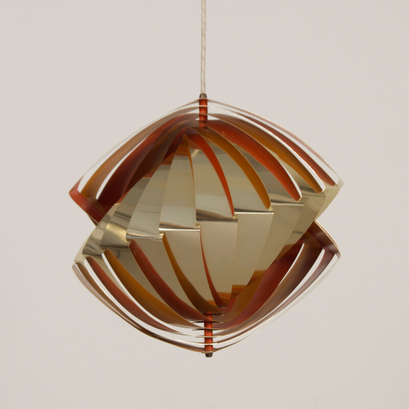 Suspension danoise vintage Konkylie de Louis Weisdorf pour Lyfa, 1960