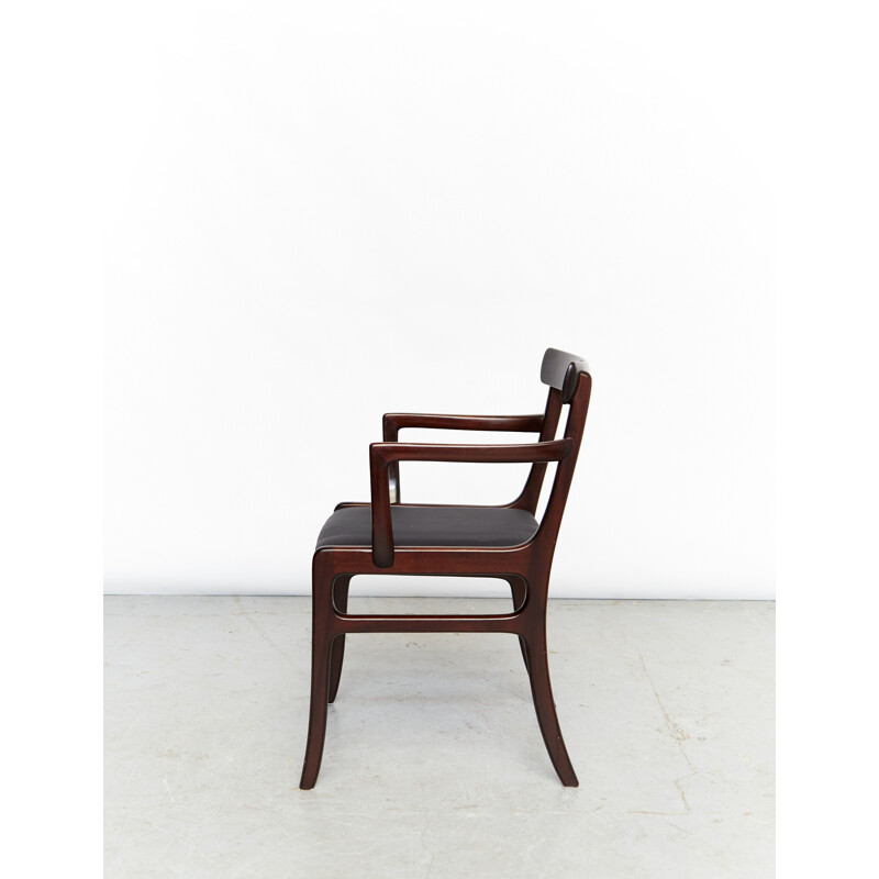 Mid-century mahogany Rungstedlund armchair by Ole Wanscher for Poul Jeppesens Møbelfabrik