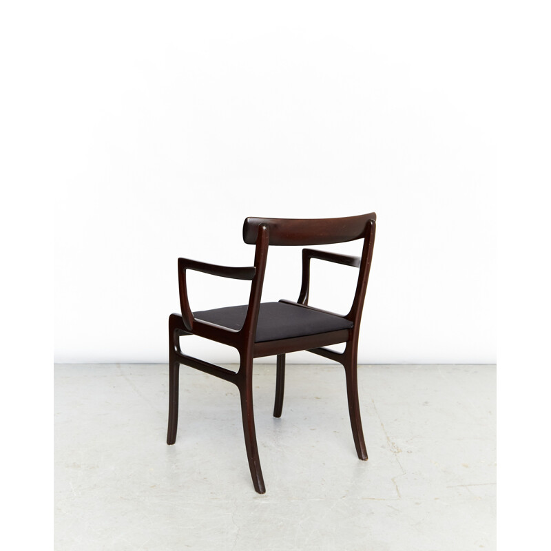 Mid-century mahogany Rungstedlund armchair by Ole Wanscher for Poul Jeppesens Møbelfabrik