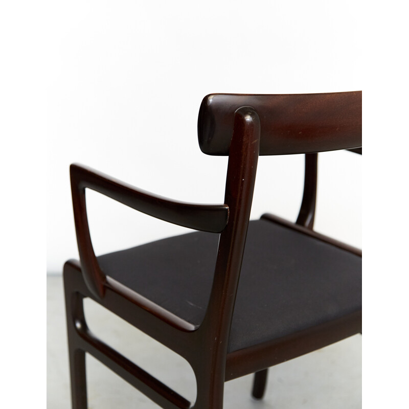 Mid-century mahogany Rungstedlund armchair by Ole Wanscher for Poul Jeppesens Møbelfabrik