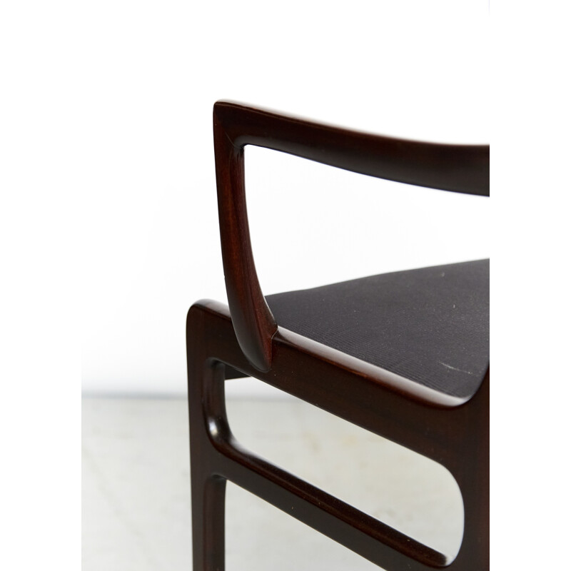 Mid-century mahogany Rungstedlund armchair by Ole Wanscher for Poul Jeppesens Møbelfabrik