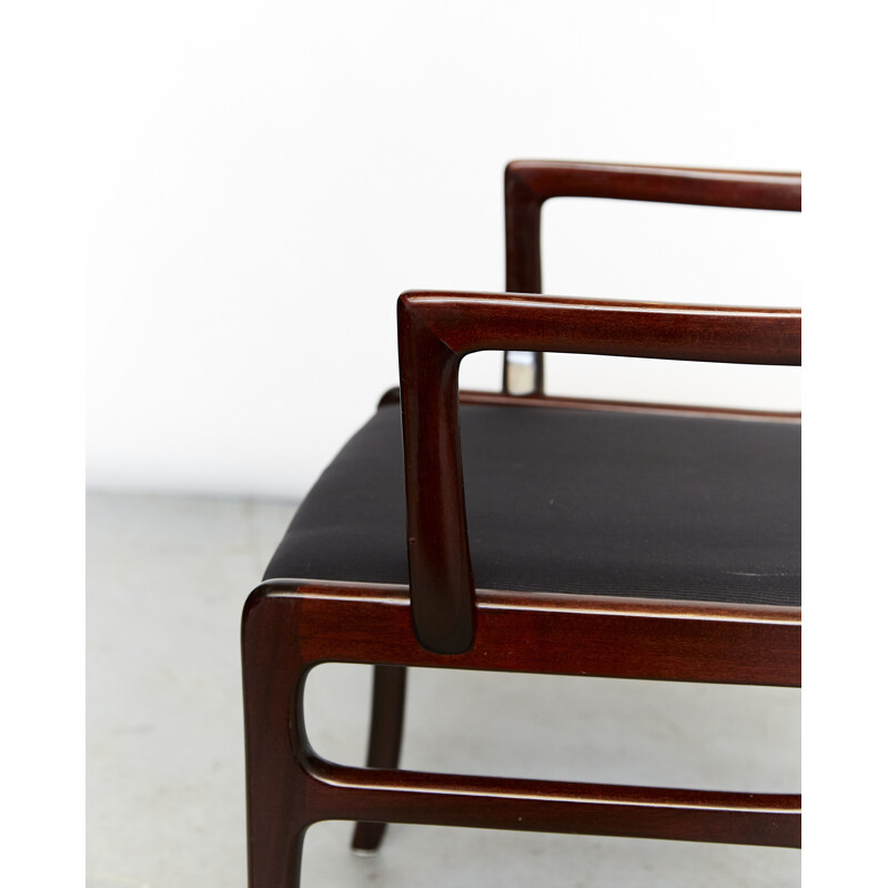 Mid-century mahogany Rungstedlund armchair by Ole Wanscher for Poul Jeppesens Møbelfabrik