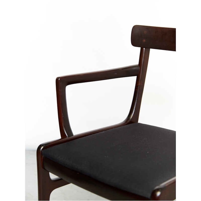 Mid-century mahogany Rungstedlund armchair by Ole Wanscher for Poul Jeppesens Møbelfabrik