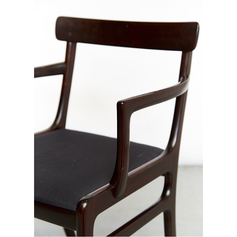 Mid-century mahogany Rungstedlund armchair by Ole Wanscher for Poul Jeppesens Møbelfabrik