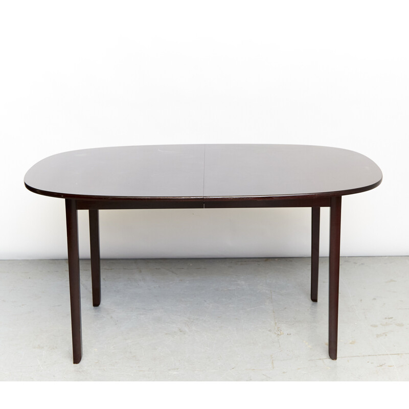 Mahogany vintage dining table by Ole Wanscher for Poul Jeppesens Møbelfabrik, 1950s