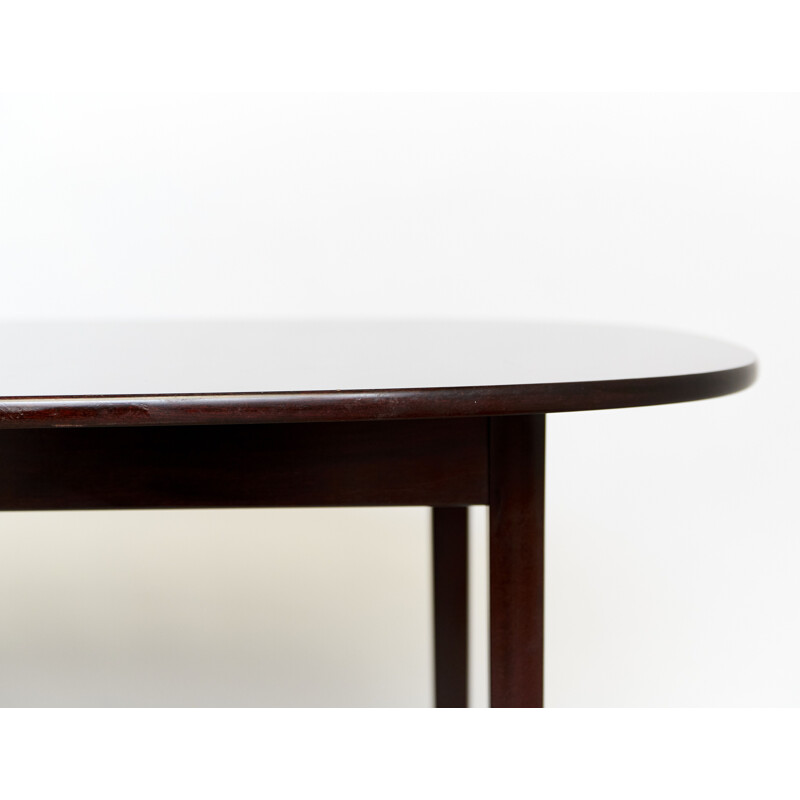 Mahogany vintage dining table by Ole Wanscher for Poul Jeppesens Møbelfabrik, 1950s