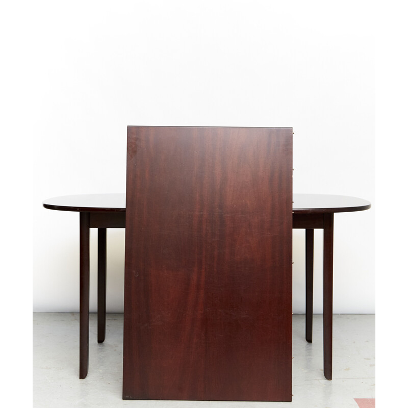 Mahogany vintage dining table by Ole Wanscher for Poul Jeppesens Møbelfabrik, 1950s
