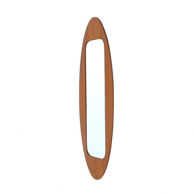 Vintage mirror with frame in wood by Franco Campo and Carlo Graffi for Home, 1950s