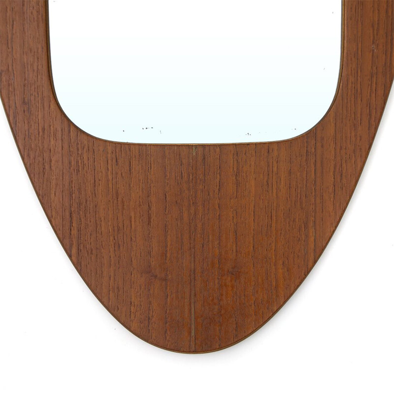 Vintage mirror with frame in wood by Franco Campo and Carlo Graffi for Home, 1950s