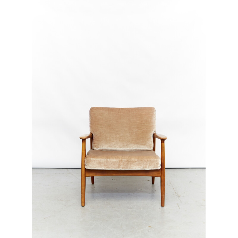 Mid-century cherry wood armchair by Eugen Schmidt for Soloform