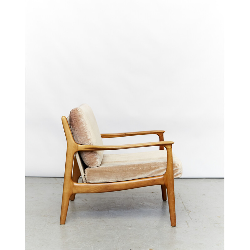 Mid-century cherry wood armchair by Eugen Schmidt for Soloform