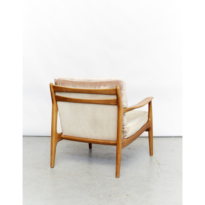 Mid-century cherry wood armchair by Eugen Schmidt for Soloform