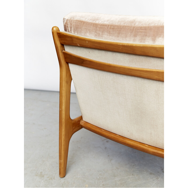 Mid-century cherry wood armchair by Eugen Schmidt for Soloform