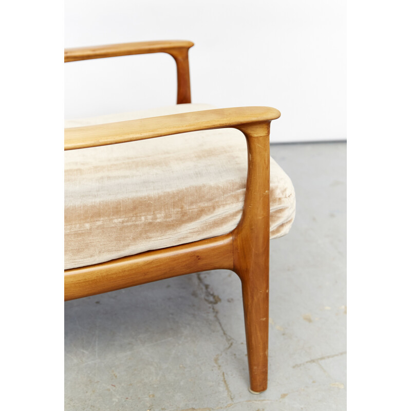 Mid-century cherry wood armchair by Eugen Schmidt for Soloform