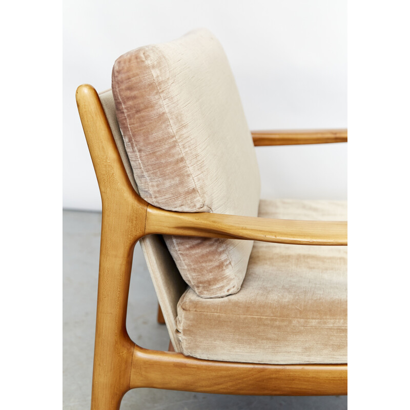 Mid-century cherry wood armchair by Eugen Schmidt for Soloform