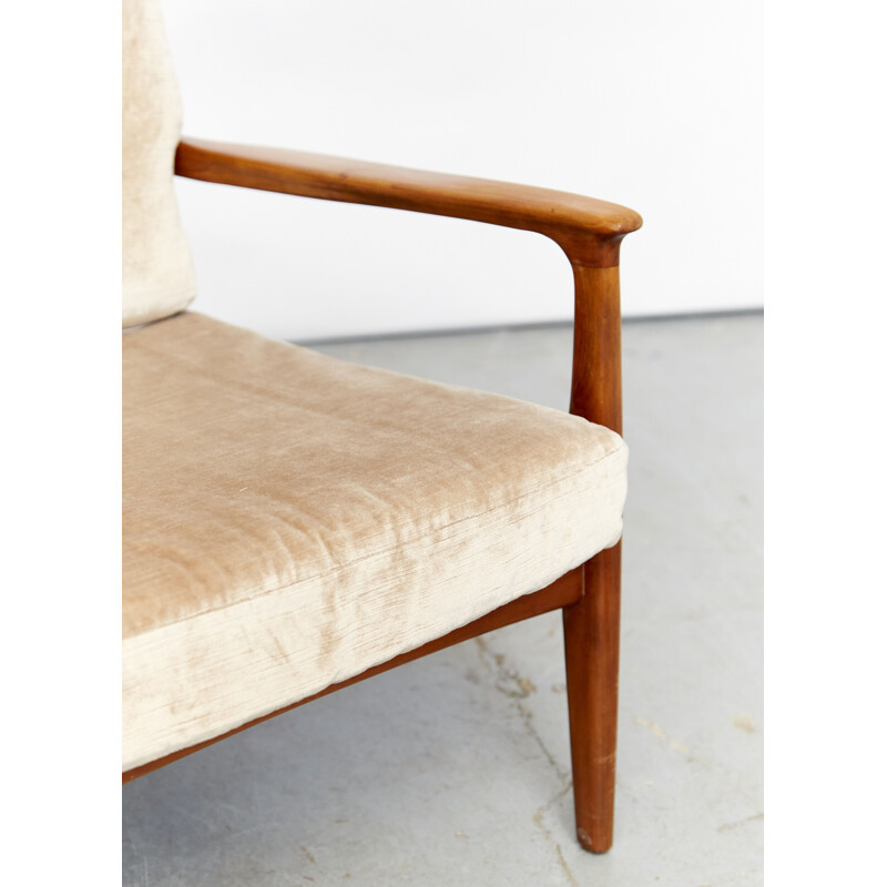 Mid-century cherry wood armchair by Eugen Schmidt for Soloform