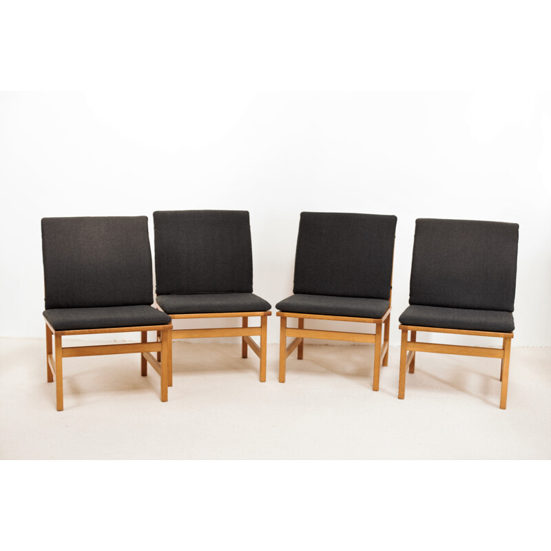 Set of 4 vintage armchairs by Børge Mogensen for Fredericia Mobelfabrik, 1968