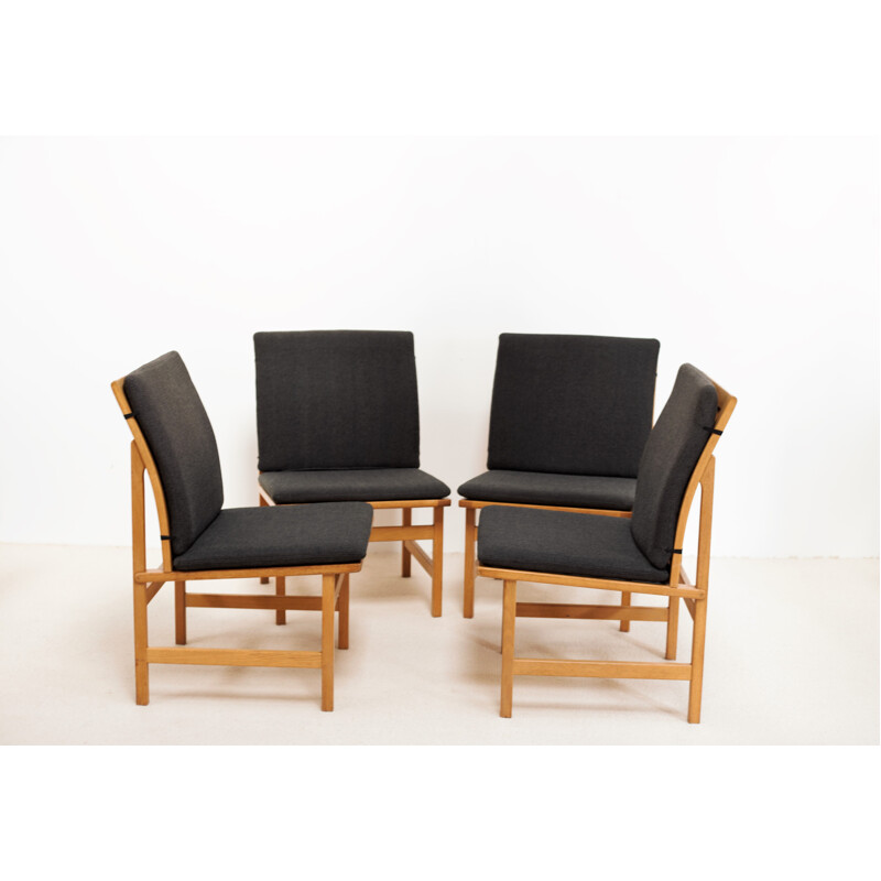 Lot de 4 fauteuils vintage par Børge Mogensen pour Fredericia Mobelfabrik, 1968