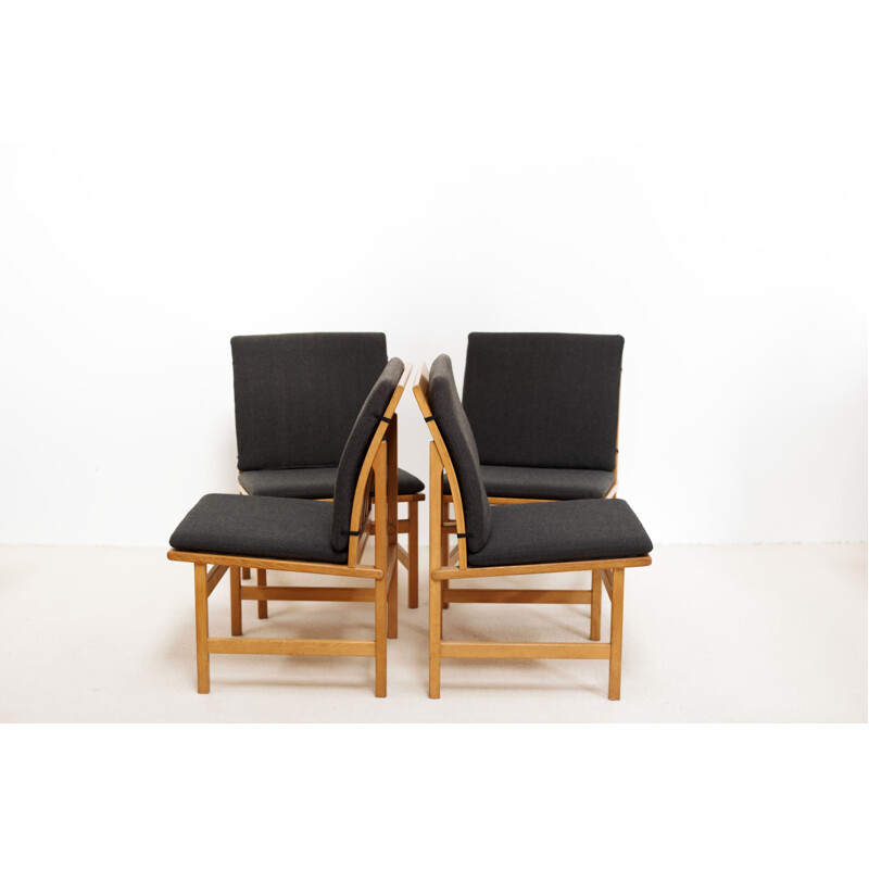 Lot de 4 fauteuils vintage par Børge Mogensen pour Fredericia Mobelfabrik, 1968