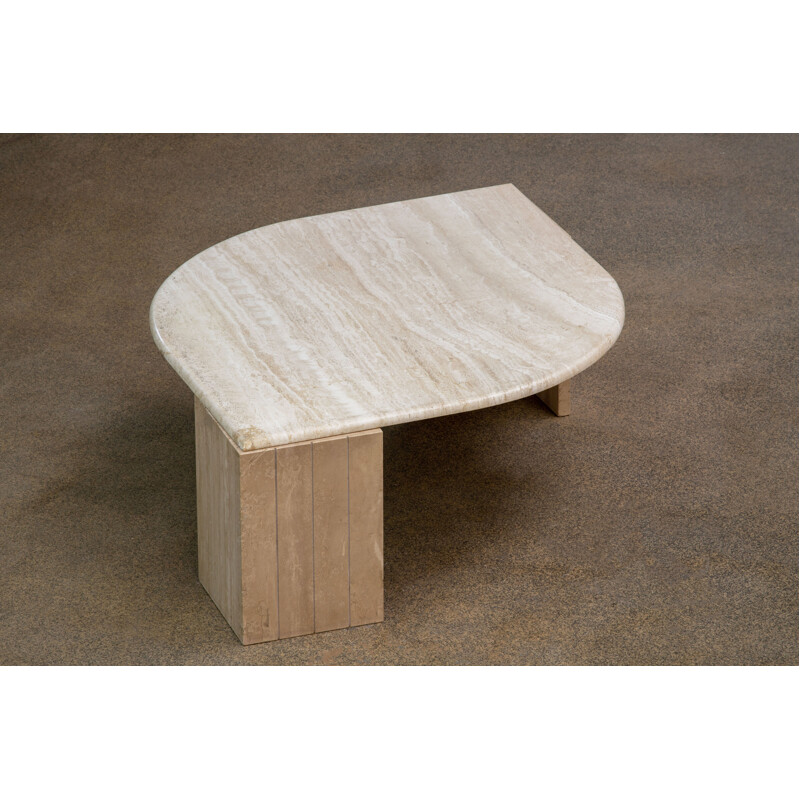 Scandinavian vintage travertine coffee table, 1960