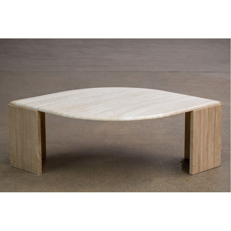 Scandinavian vintage travertine coffee table, 1960