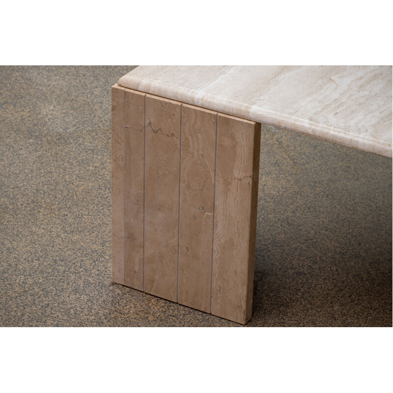 Scandinavian vintage travertine coffee table, 1960