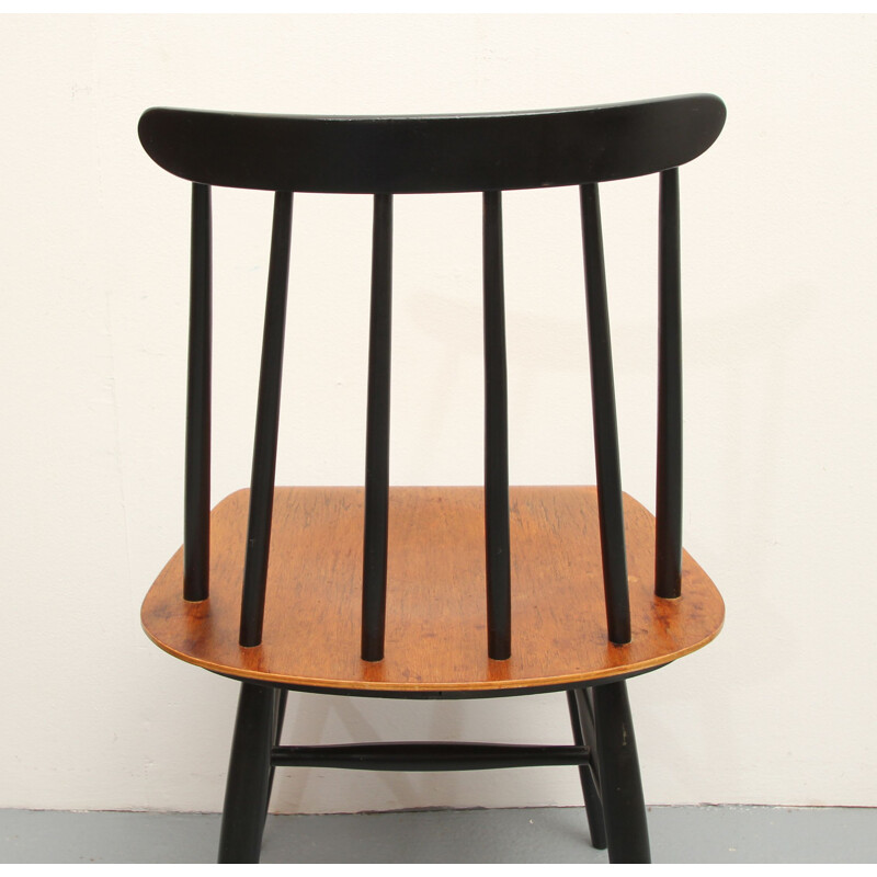 Set of 6 vintage chairs in plywood teak by Fanett Tapiovaara for Edsby