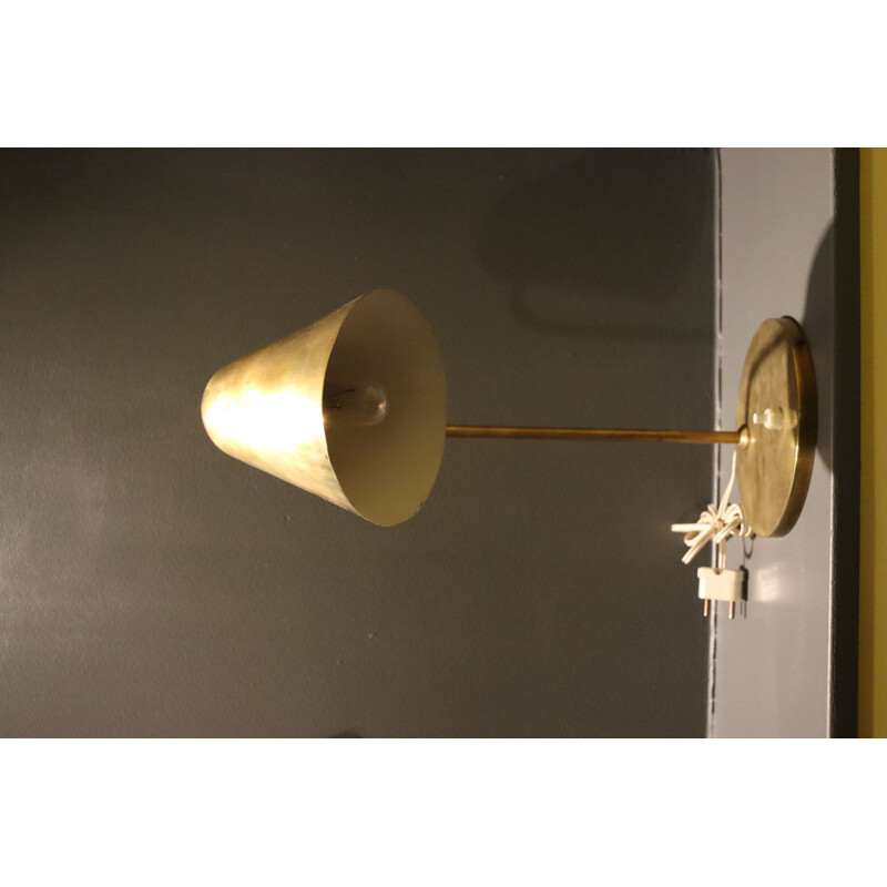 Lampe vintage en laiton de Jacques Biny, 1950