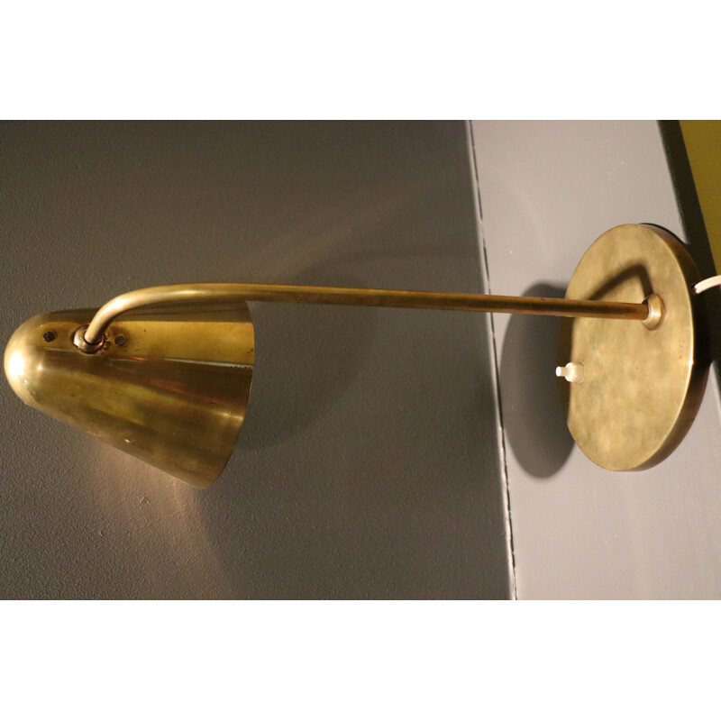 Vintage brass lamp by Jacques Biny, 1950