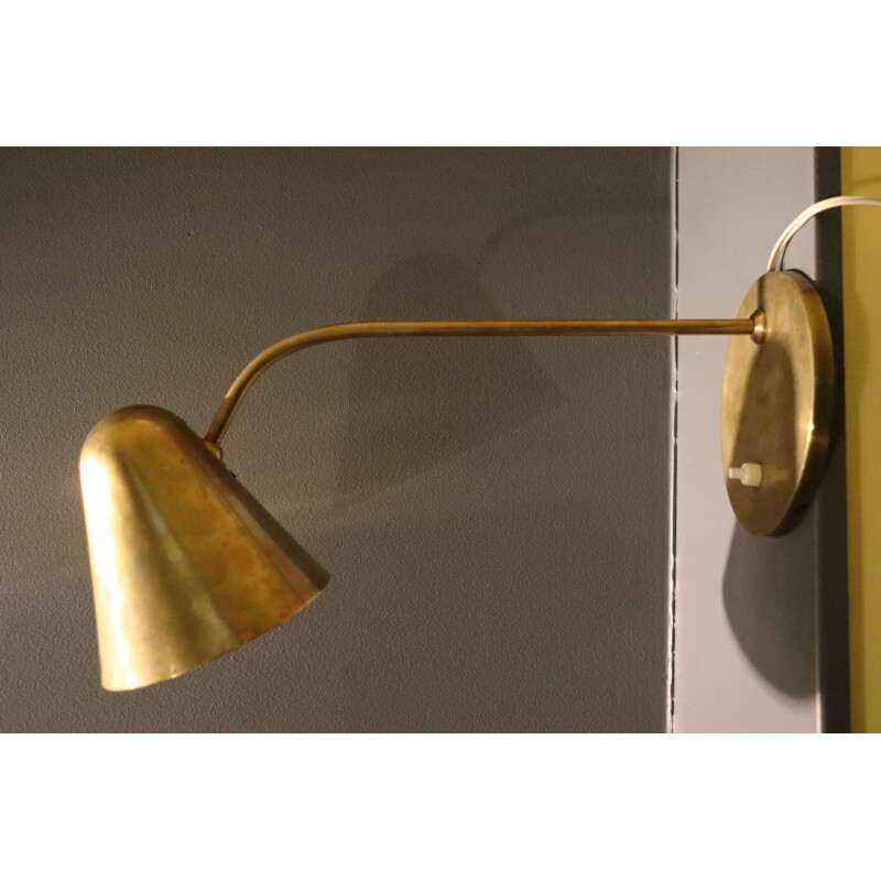 Vintage brass lamp by Jacques Biny, 1950