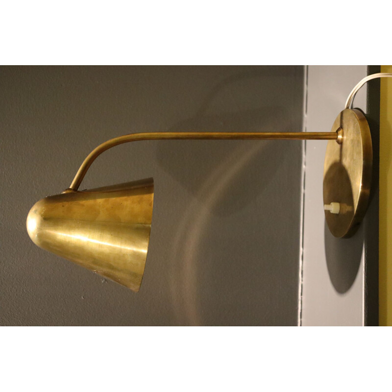 Vintage brass lamp by Jacques Biny, 1950