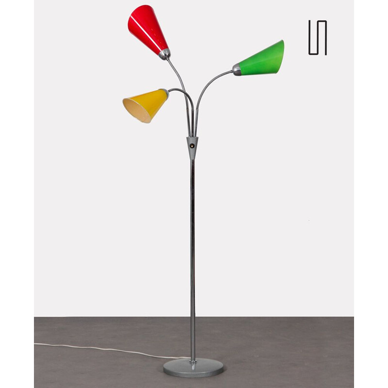 Vintage metal floor lamp by Lidokov, 1960