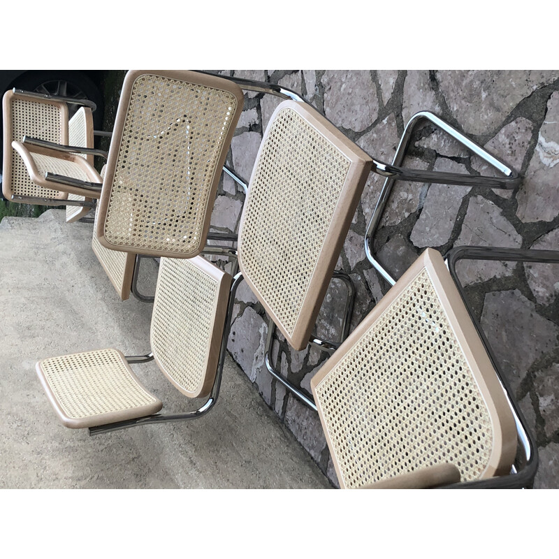Paar Vintage-Stühle b32 cesca Marcel Breuer in Buche Italy